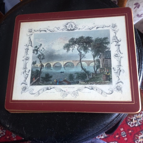 Four vintage pimpernel cork like placemats, made in England - used good shape - Picture 3 of 6